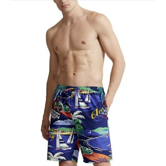 Polo Ralph Lauren Riviera Du Port Traveller Regata Woven Shorts Sleepwear Mens S - Picture 6 of 6